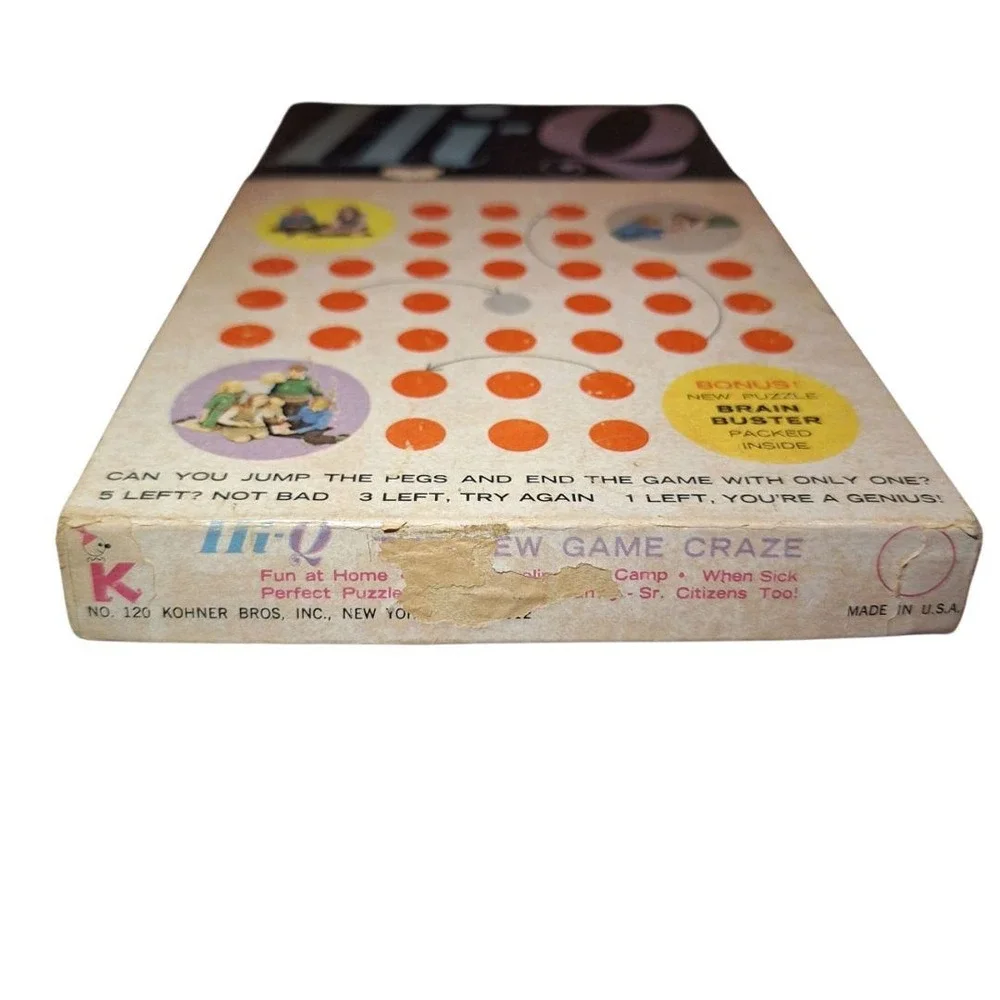 Vintage Hi-Q Peg Game Kohner‎ The New Game Craze Brain Buster Puzzle